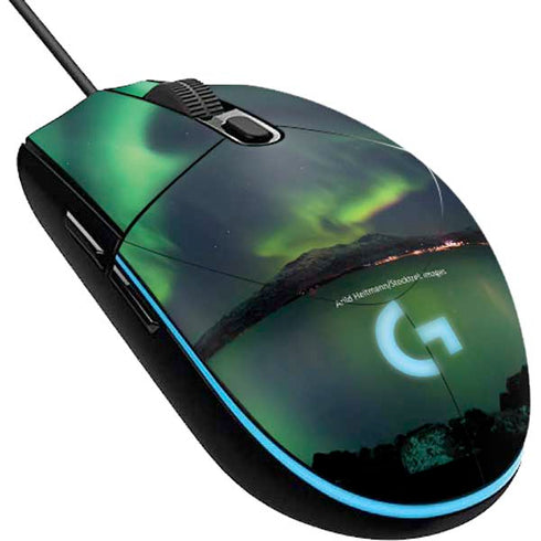 StockTrek Aurora Borealis Over Tjeldsundet in Norway G203 Prodigy RGB Wired Gaming Mouse Skin
